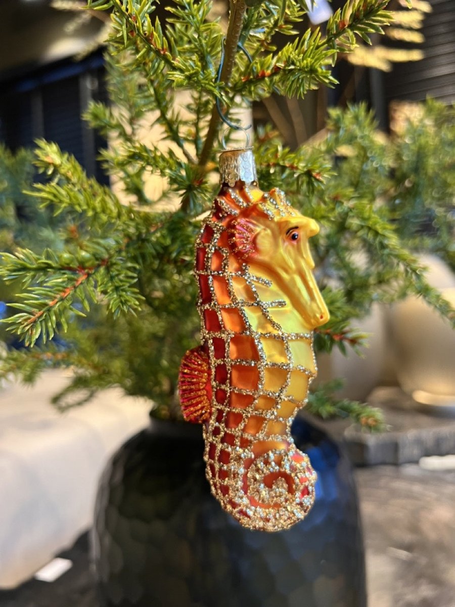 Kerst ornament | Oranje zeepaardje | 13 cm - NU PUUR & GROEN
