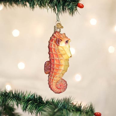 Kerst ornament | Oranje zeepaardje | 13 cm - NU PUUR & GROEN