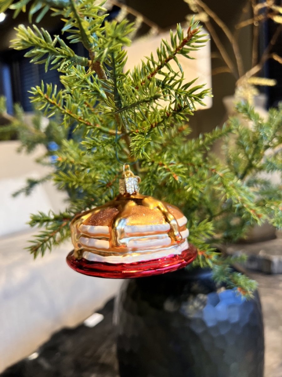 Kerst ornament | Pannenkoeken stapel | 10 cm - NU PUUR & GROEN