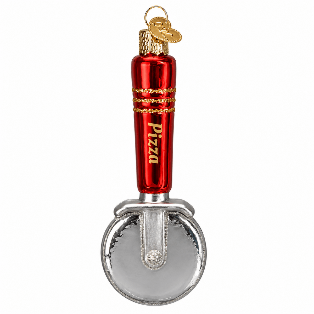 Kerst ornament | Pizzasnijder | 12 cm - NU PUUR & GROEN