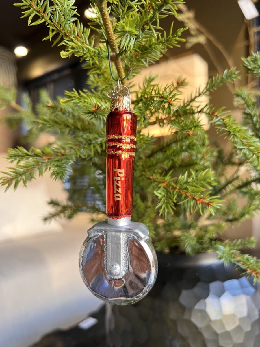 Kerst ornament | Pizzasnijder | 12 cm - NU PUUR & GROEN