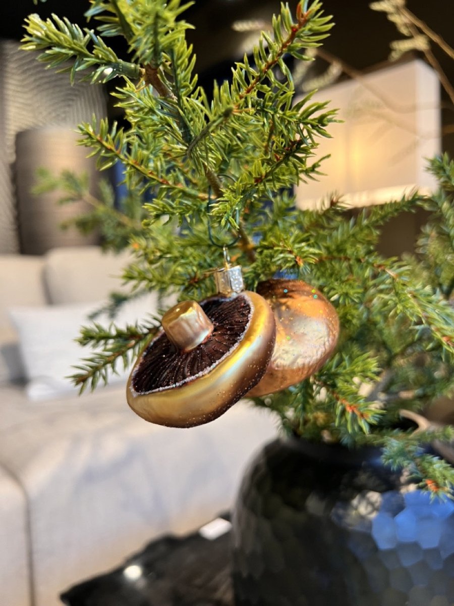 Kerst ornament | Portobello paddenstoel | 9 cm - NU PUUR & GROEN