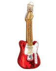 Kerst ornament | Rode Elektrische Gitaar | 13 cm - NU PUUR & GROEN
