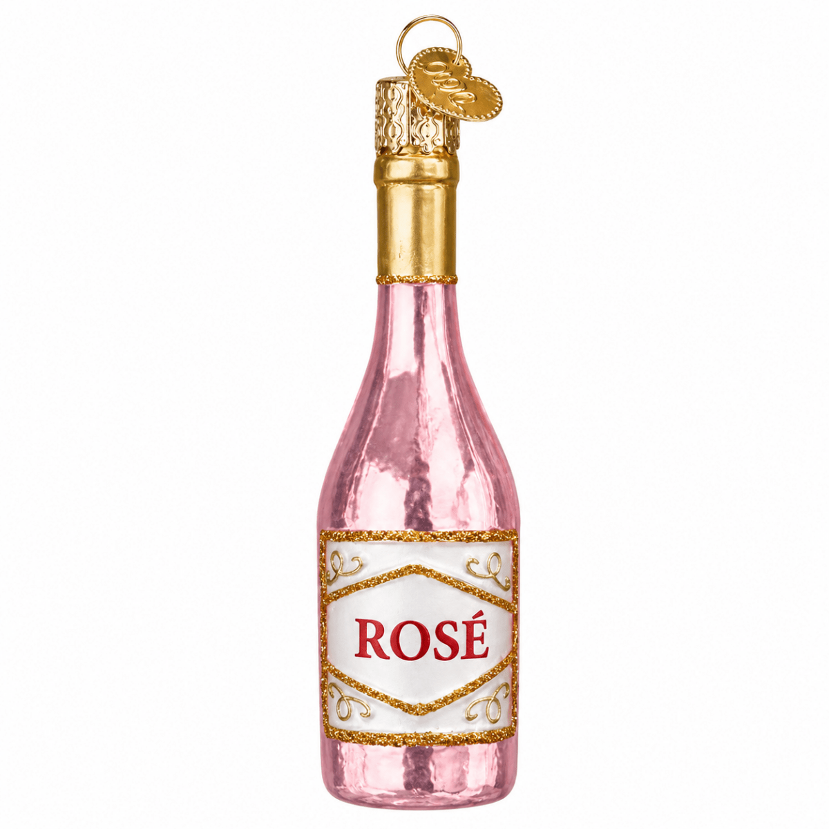 Kerst ornament | Rosé Wijn | 10 cm - NU PUUR & GROEN