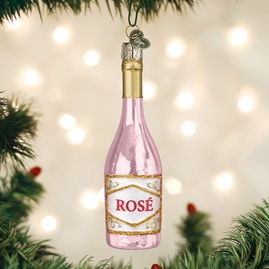 Kerst ornament | Rosé Wijn | 10 cm - NU PUUR & GROEN