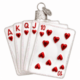 Kerst ornament | Royal Flush Poker | 9 cm