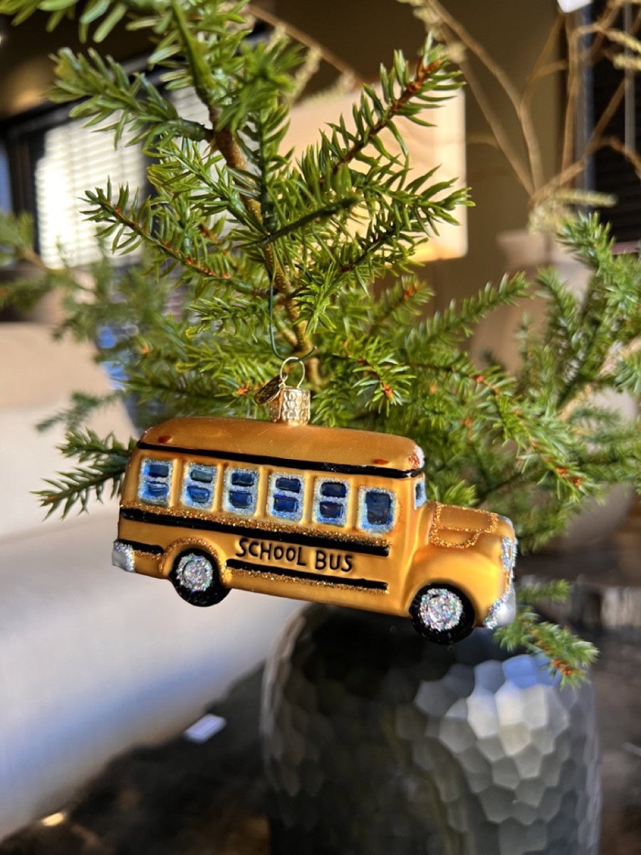 Kerst ornament | Schoolbus | 9 cm - NU PUUR & GROEN