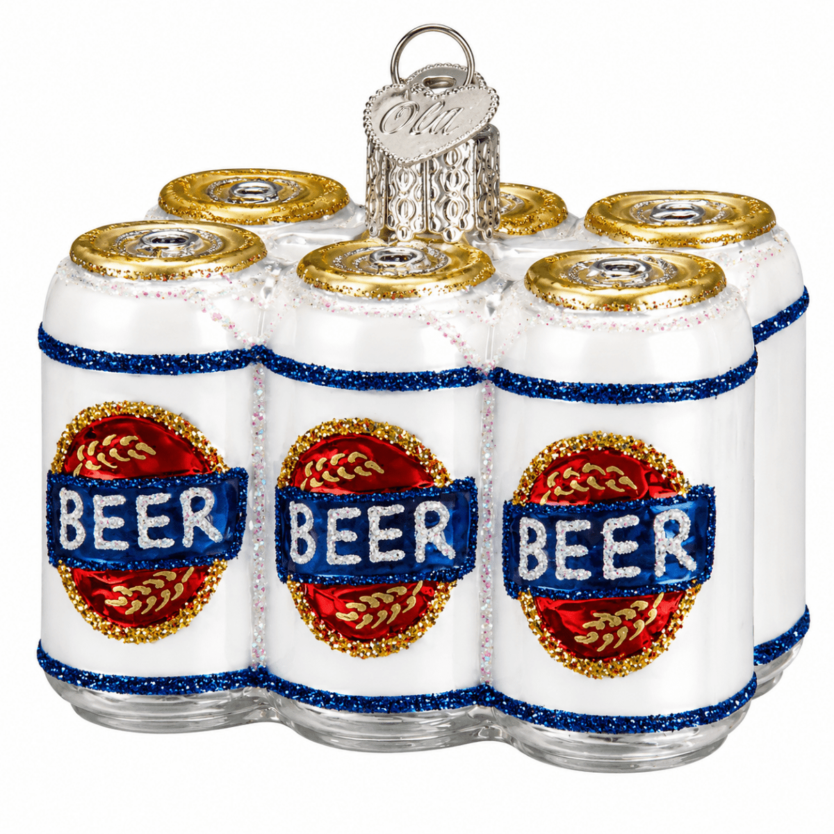 Kerst ornament | Sixpack Bier | 6 cm - NU PUUR & GROEN