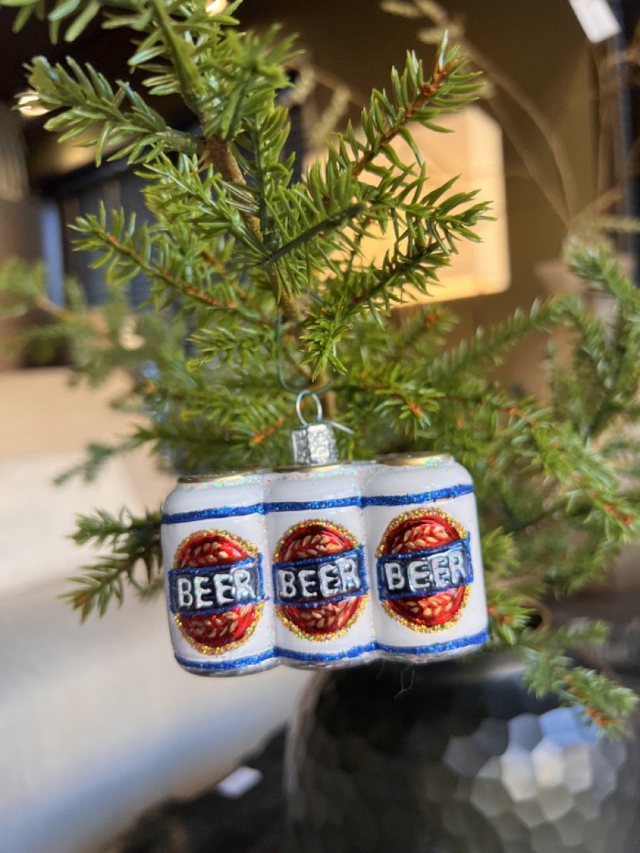 Kerst ornament | Sixpack Bier | 6 cm - NU PUUR & GROEN