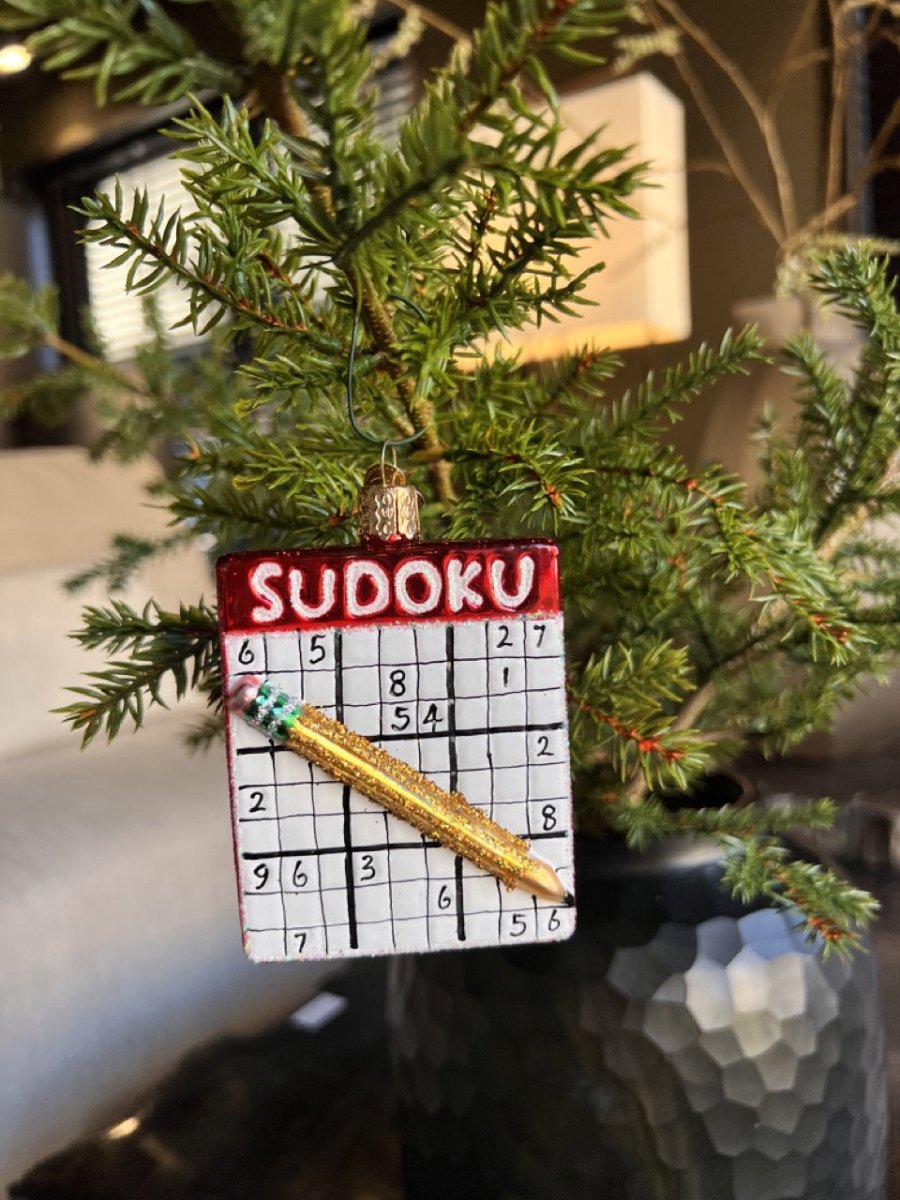 Kerst ornament | Sudoku | 11 cm - NU PUUR & GROEN
