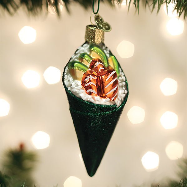 Kerst ornament | Sushi Handroll | 10 cm - NU PUUR & GROEN
