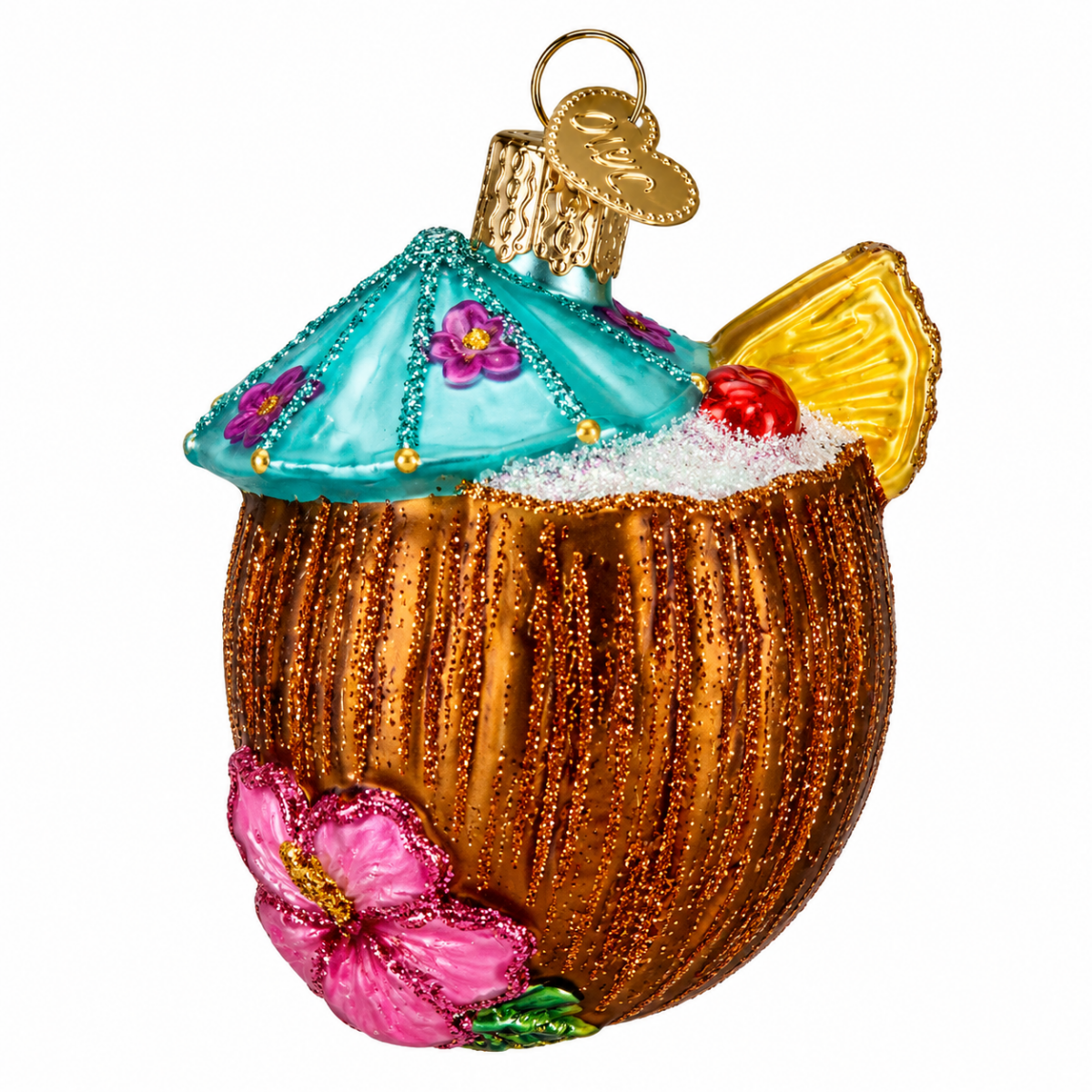 Kerst ornament | Tropische Kokosdrank | 11 cm - NU PUUR & GROEN