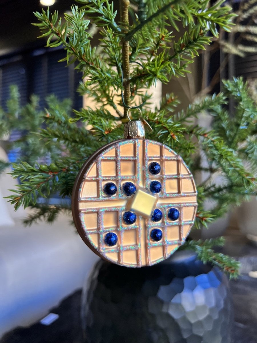 Kerst ornament | Wafel | 8 cm - NU PUUR & GROEN