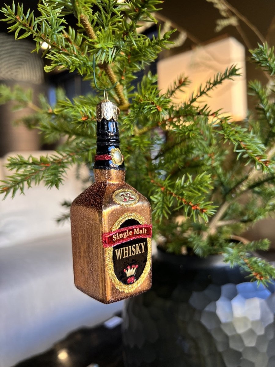 Kerst ornament | Whisky Fles | 10 cm - NU PUUR & GROEN