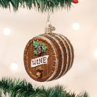 Kerst ornament | Wijnvat | 8 cm - NU PUUR & GROEN