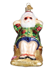 Kerst ornament | Zonnende Kerstman | 10 cm - NU PUUR & GROEN