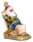 Kerst ornament | Zonnende Kerstman | 10 cm - NU PUUR & GROEN