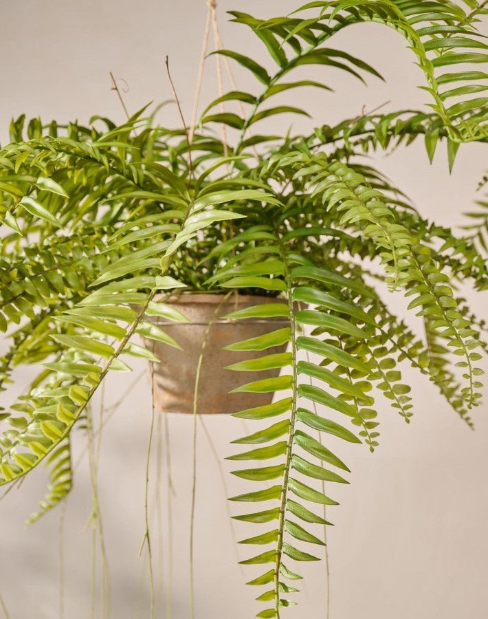 Kunst Hangplant Varen Groen | 74 cm - NU PUUR & GROEN