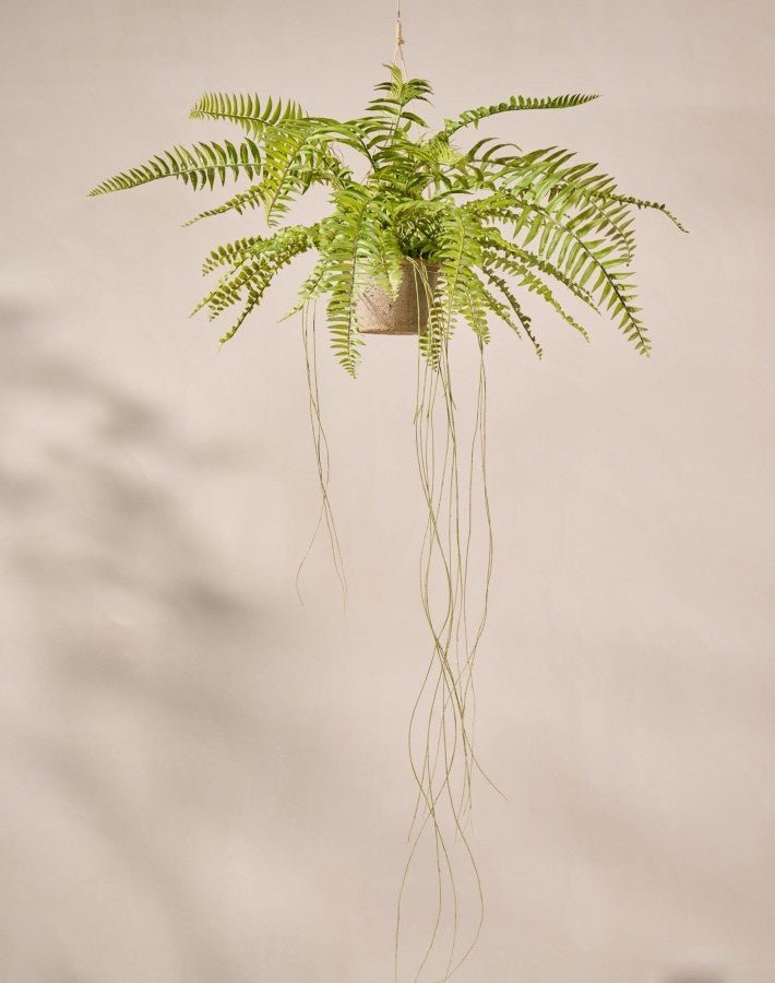 Kunst Hangplant Varen Groen | 74 cm - NU PUUR & GROEN