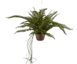 Kunst hangplant varen groen 76 cm
