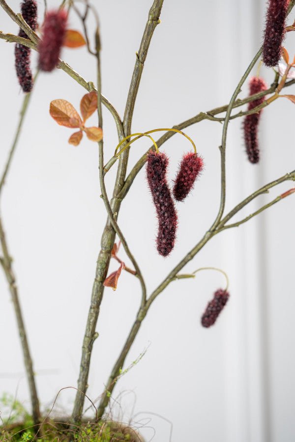 Kunstbloem Alnus Tak Bordeaux | 113 cm - NU PUUR &amp; GROEN