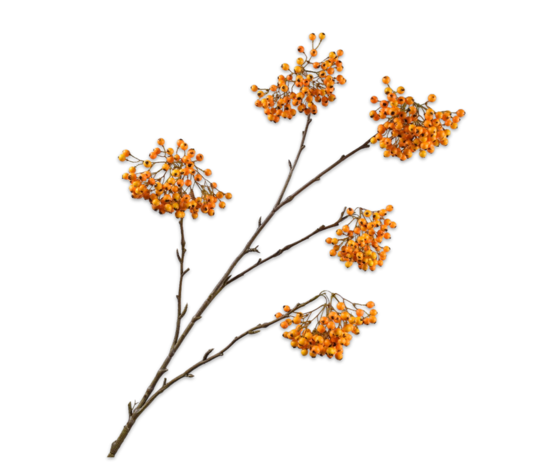 Kunstbloem Bessentak Oranje / Geel | 140 cm - NU PUUR & GROEN