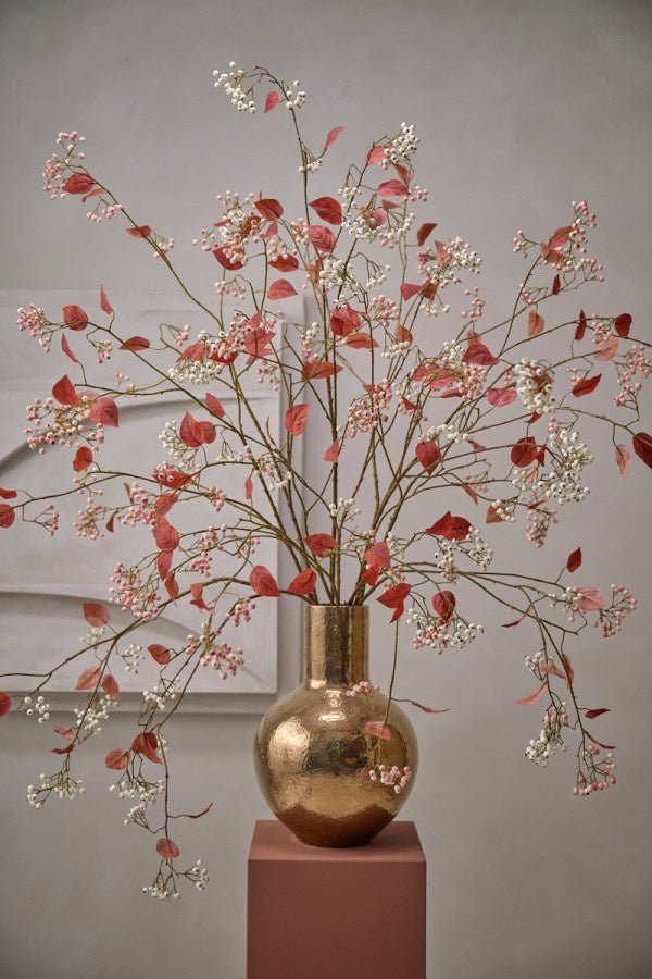 Kunstbloem Bessentak Roze | 128 cm - NU PUUR & GROEN