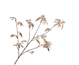 Fleur artificielle Branche de feuilles dorée | 126 cm