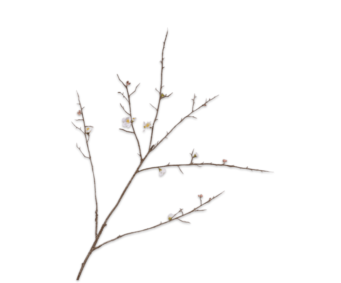 Kunstbloem Bloesem Tak Wit | 121 cm - NU PUUR & GROEN