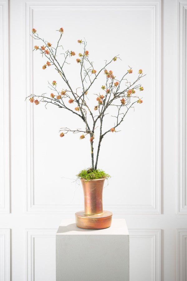 Kunstbloem Bramen Tak Groen/Roze | 105 cm - NU PUUR &amp; GROEN