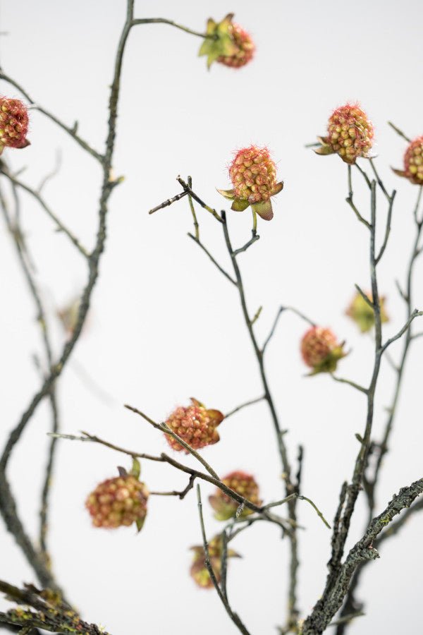 Kunstbloem Bramen Tak Groen/Roze | 105 cm - NU PUUR &amp; GROEN