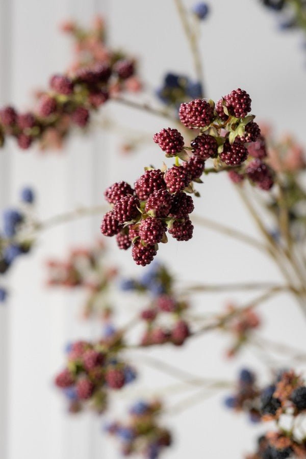 Kunstbloem Bramen Tak Rood | 107 cm - NU PUUR & GROEN