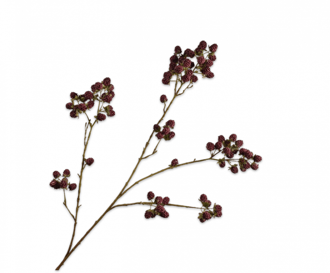 Kunstbloem Bramen Tak Rood | 107 cm - NU PUUR & GROEN