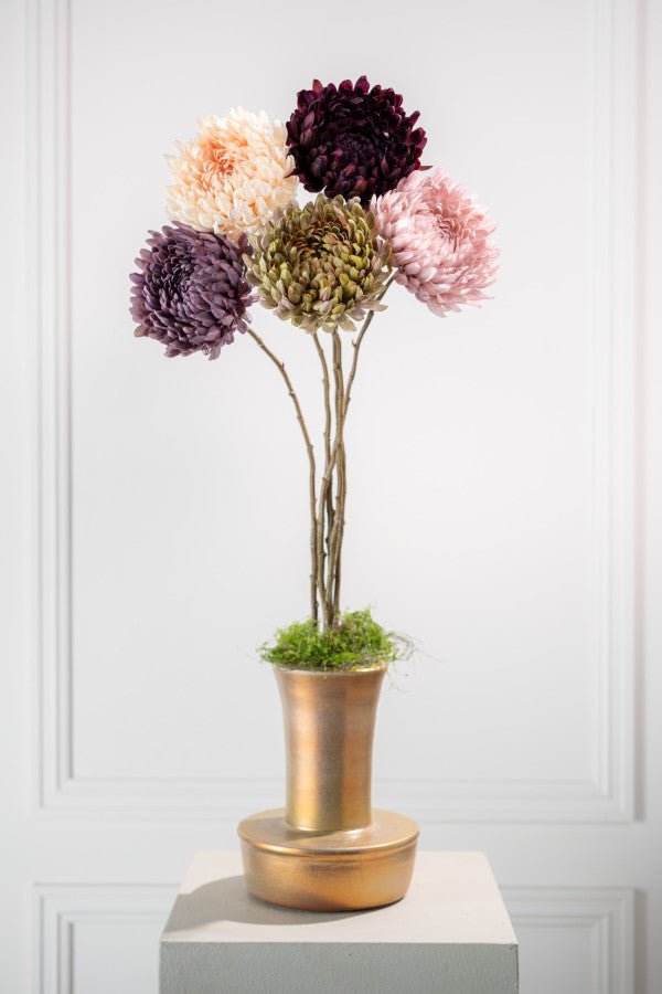 Kunstbloem Chrysant Tak Bordeaux | 76 cm - NU PUUR &amp; GROEN