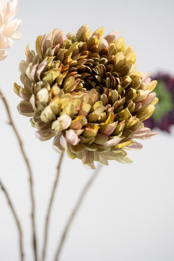 Kunstbloem Chrysant Tak Groen/Mauve | 76 cm - NU PUUR &amp; GROEN