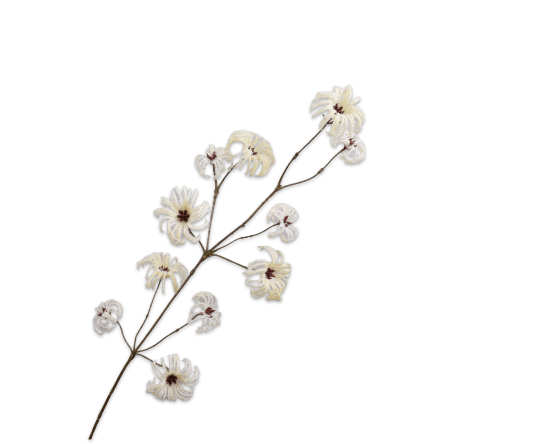 Kunstbloem Clematis Tak Crème | 107 cm - NU PUUR & GROEN