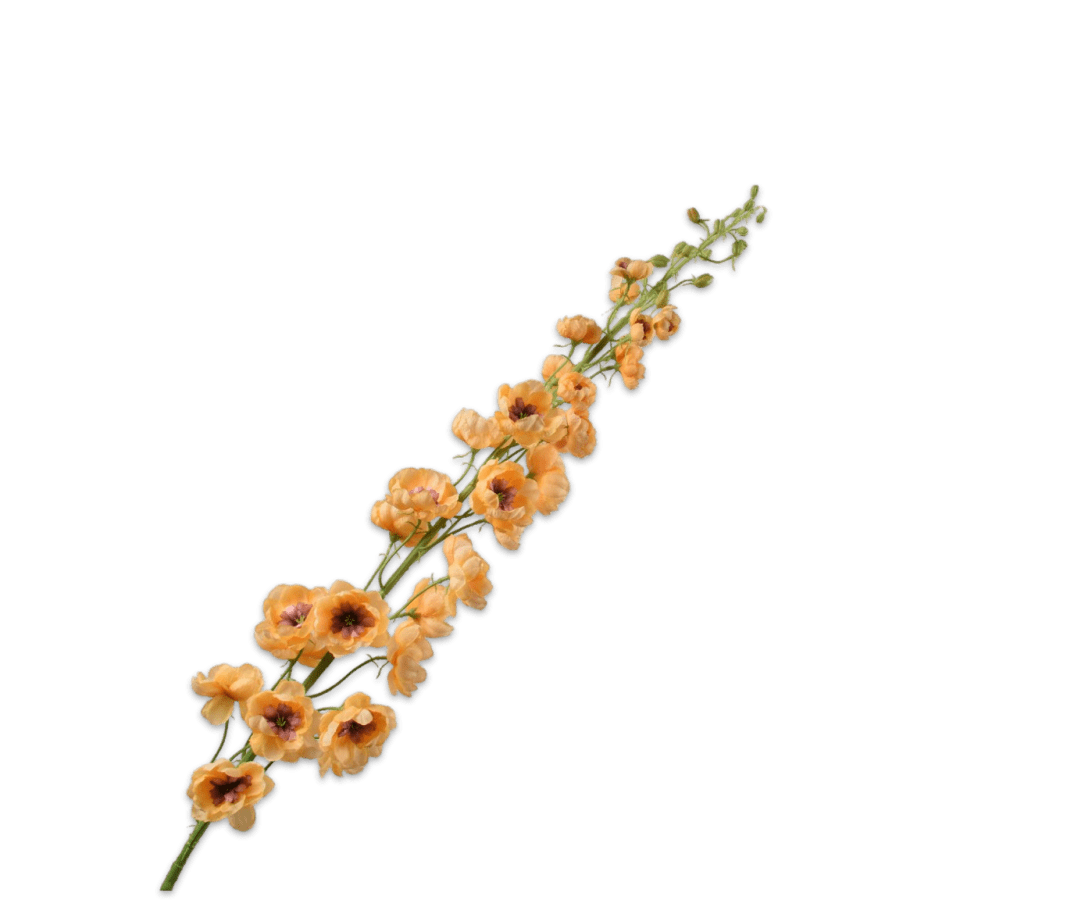 Kunstbloem Delphinium Steel Oranje | 127 cm - NU PUUR & GROEN