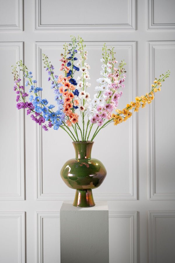 Kunstbloem Delphinium Steel Oranje | 127 cm - NU PUUR & GROEN
