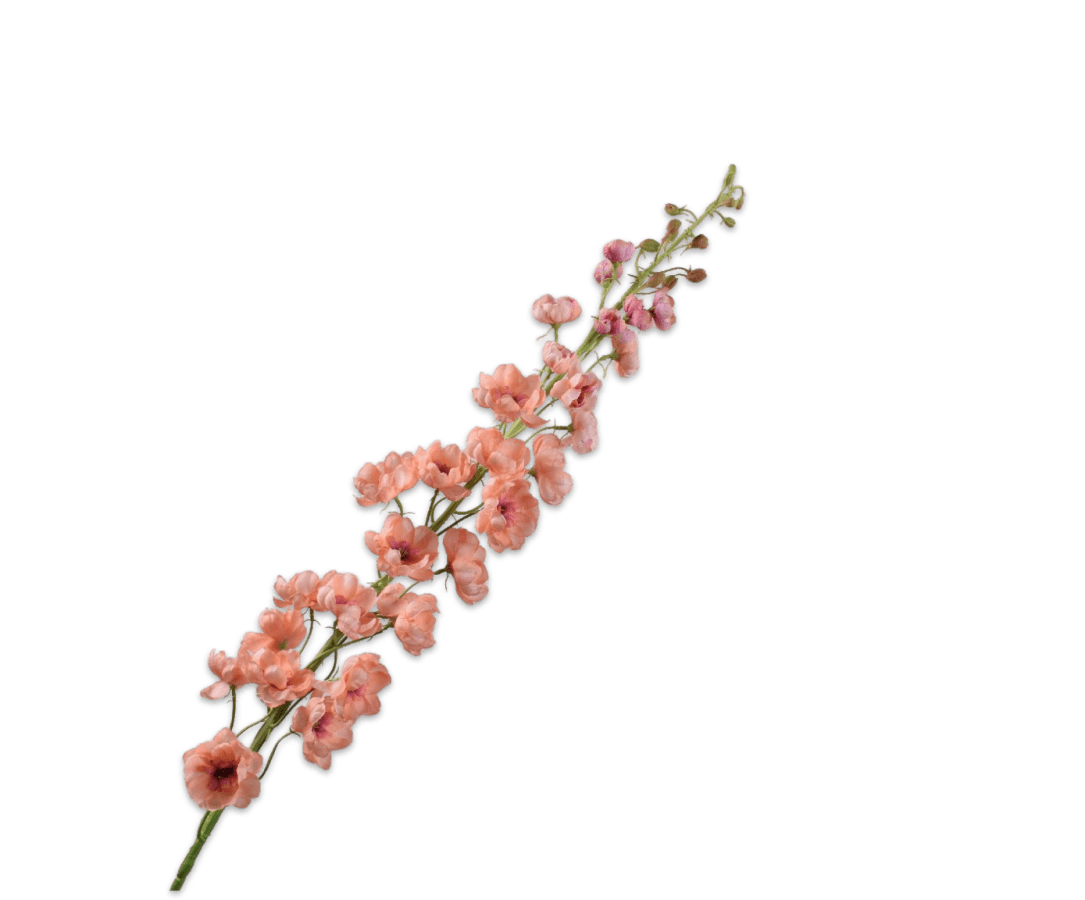 Kunstbloem Delphinium Steel Perzik | 127 cm - NU PUUR & GROEN