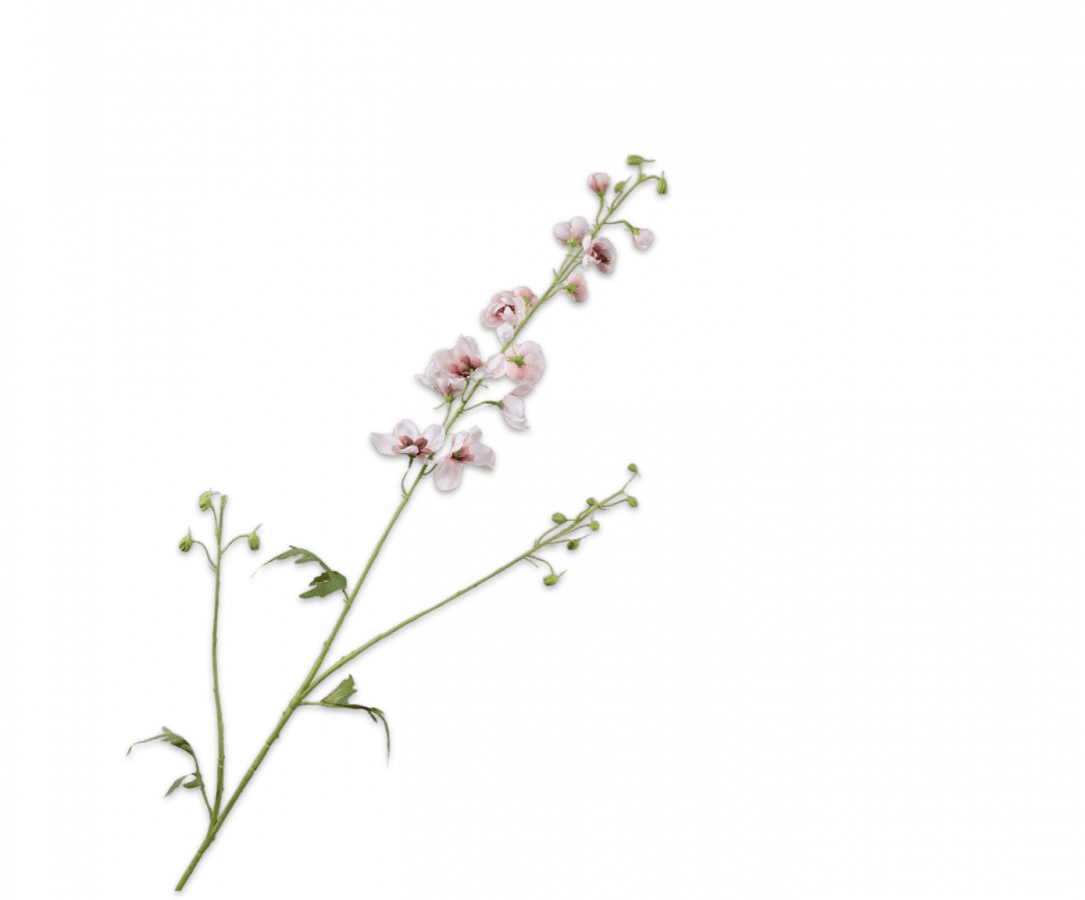 Kunstbloem Delphinium Tak Crème/Roze | 101 cm - NU PUUR & GROEN