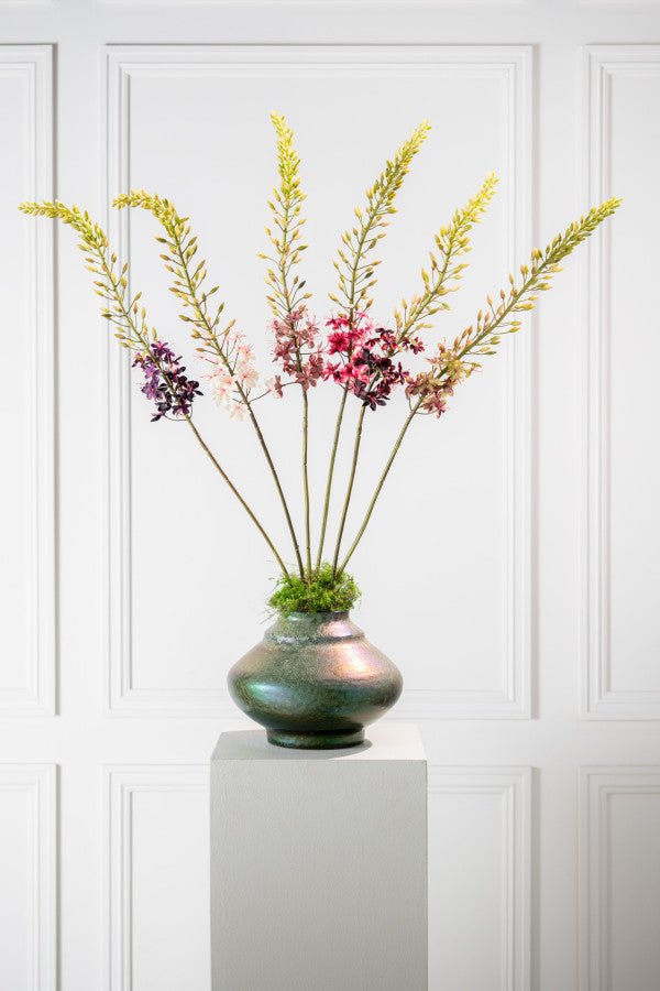Kunstbloem Eremurus Steel Paars/Groen | 107 cm - NU PUUR &amp; GROEN