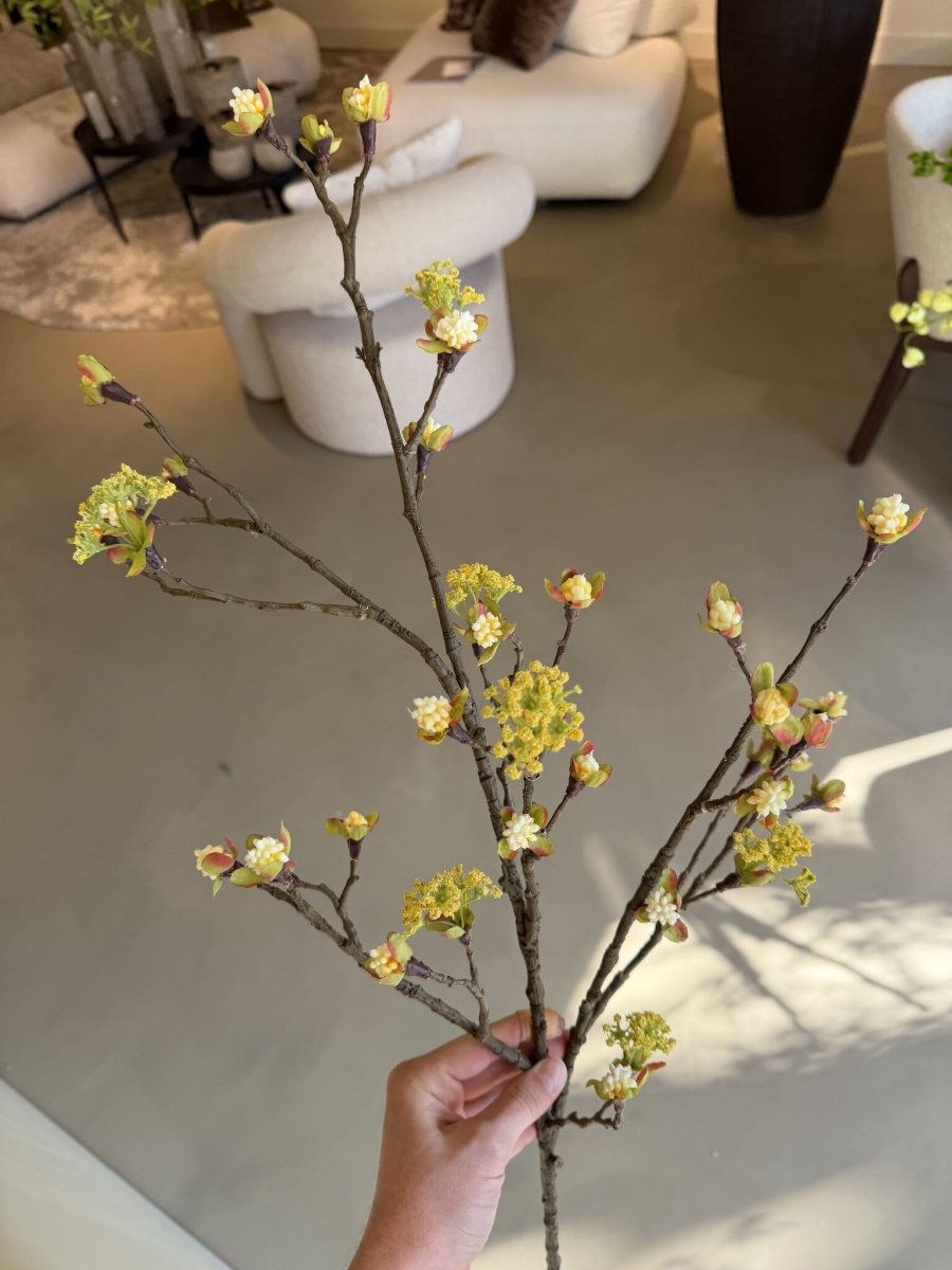 Kunstbloem Esdoorn Tak Geel | 110 cm - NU PUUR & GROEN