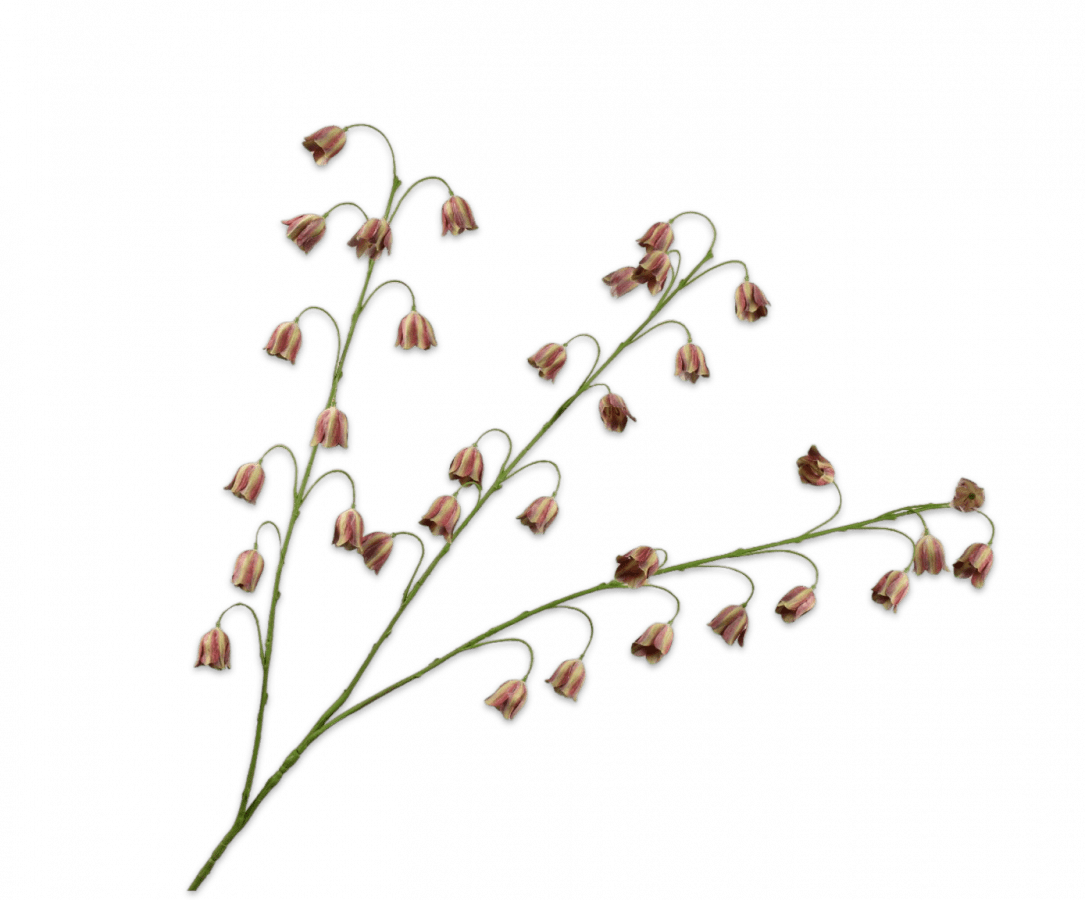 Kunstbloem Fritillaria Tak Bordeaux/Groen | 97 cm - NU PUUR & GROEN