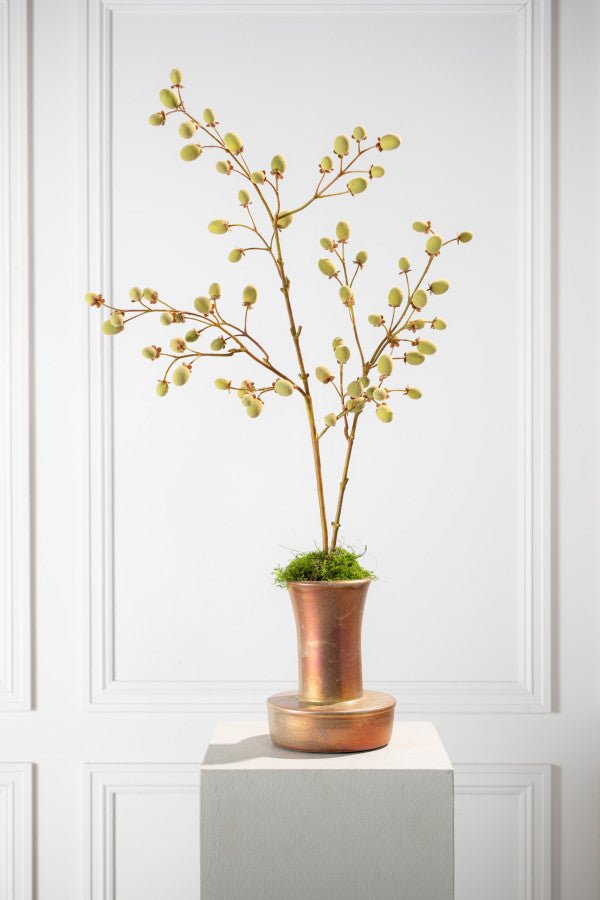 Kunstbloem Fruittak Kiwi Bruin / Groen | 102 cm - NU PUUR &amp; GROEN