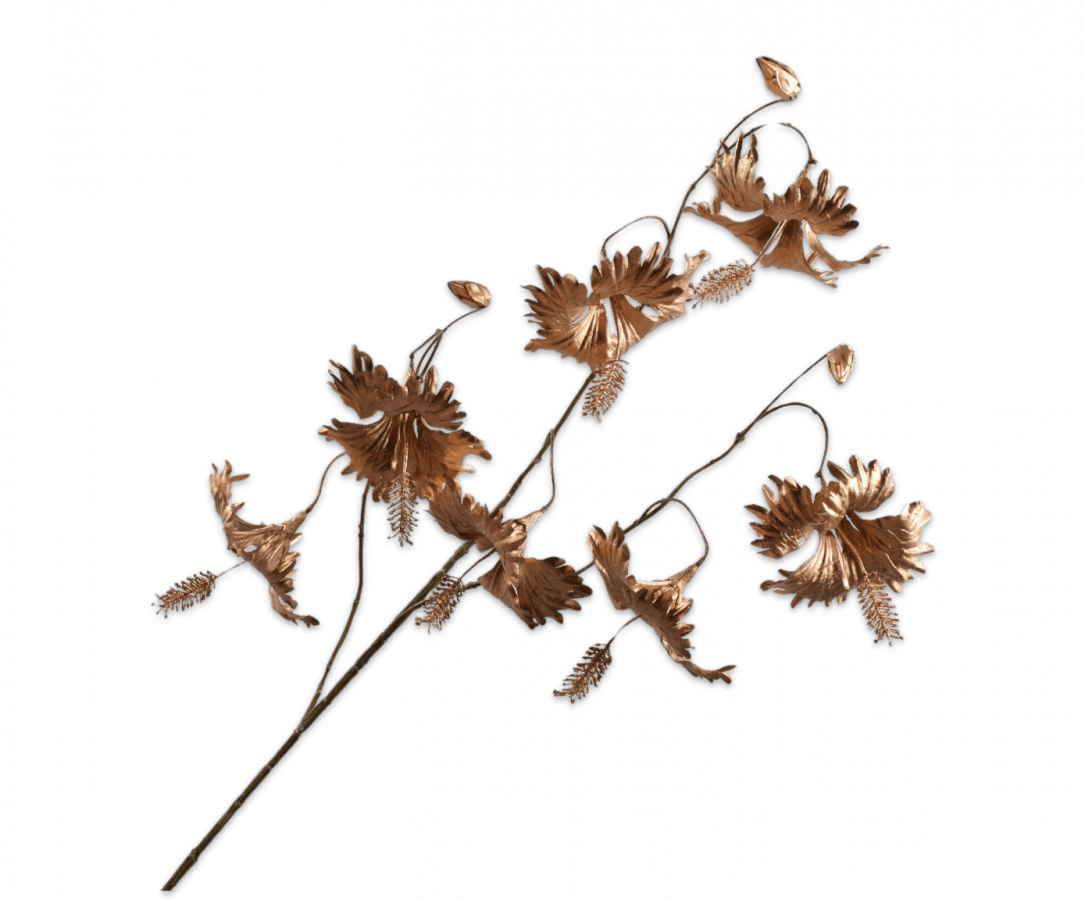 Kunstbloem Hibiscus Tak Goud | 110 cm - NU PUUR & GROEN
