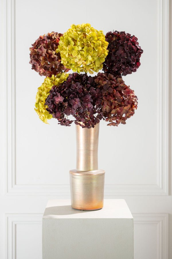 Kunstbloem Hortensia Steel Bordeaux | 70 cm - NU PUUR &amp; GROEN