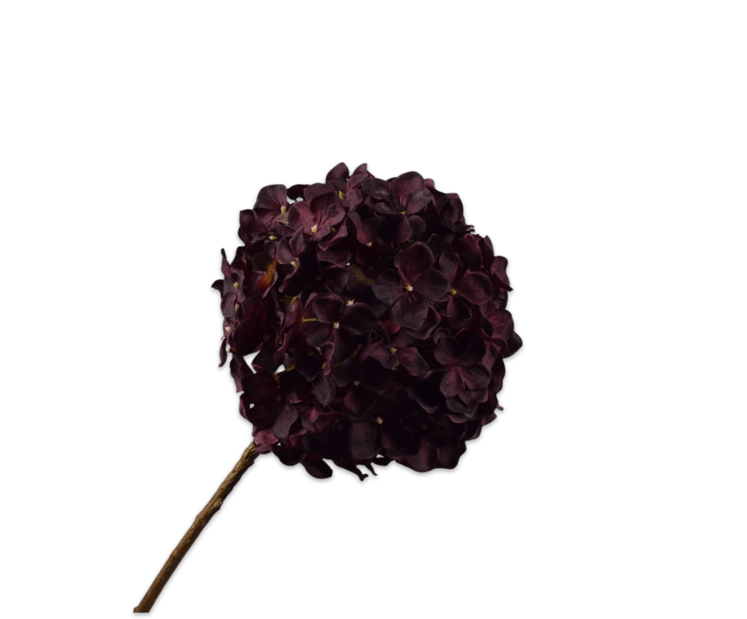 Kunstbloem Hortensia Steel Bordeaux | 70 cm - NU PUUR &amp; GROEN