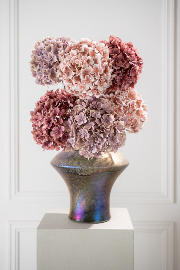 Kunstbloem Hortensia Steel Roze | 70 cm - NU PUUR &amp; GROEN