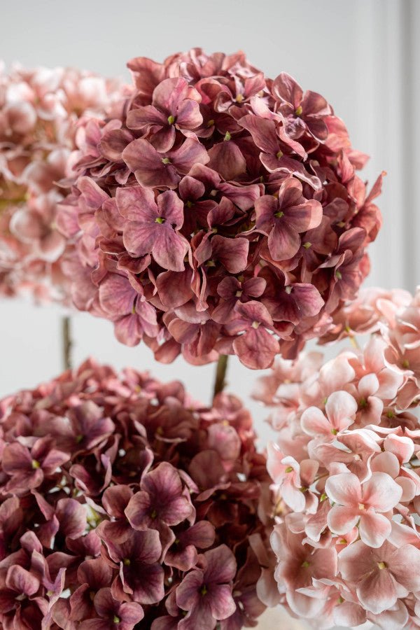 Kunstbloem Hortensia Steel Roze | 70 cm - NU PUUR &amp; GROEN