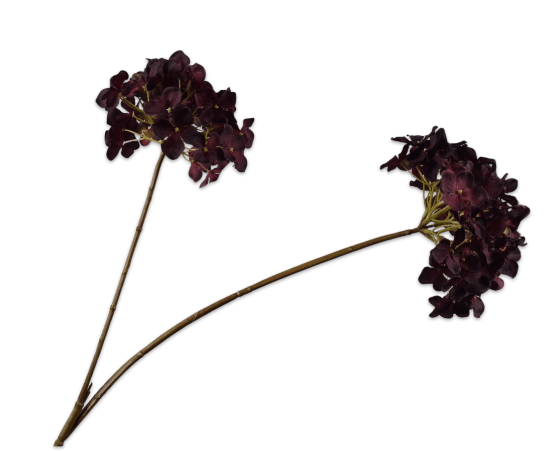 Kunstbloem Hortensia Tak Bordeaux | 85 cm - NU PUUR &amp; GROEN